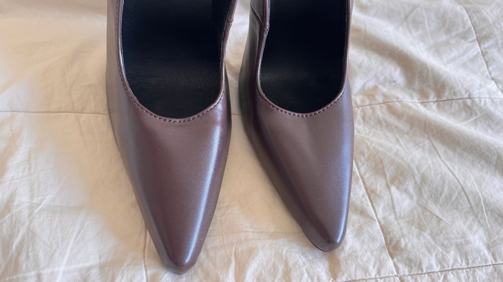 Womens genuine leather shoes with extreme with 7.5″ heels Size 45 or US 13