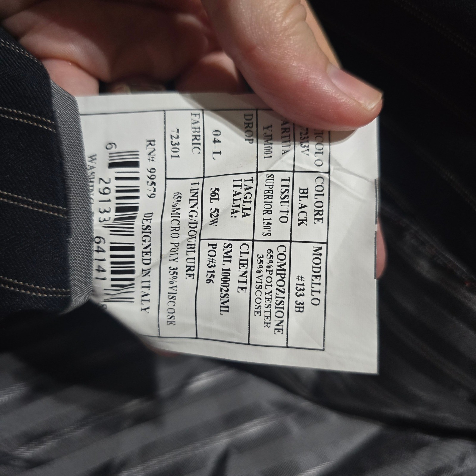 Caravelli Fusion 3 Piece Suit Mens jacket 56L 52×28 pants Vest pinstripe