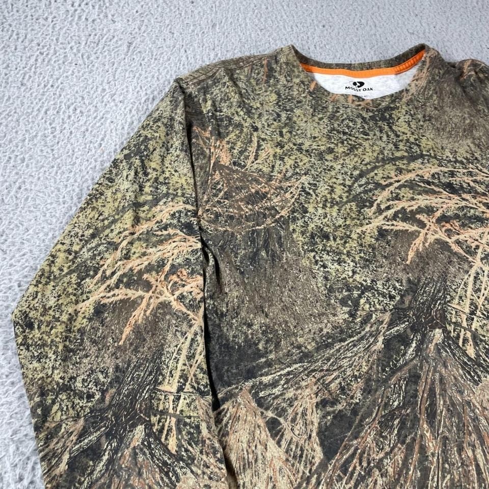 Mossy Oak Camo Long Sleeve Shirt Men’s Size Medium Green Outdoor Camouflage