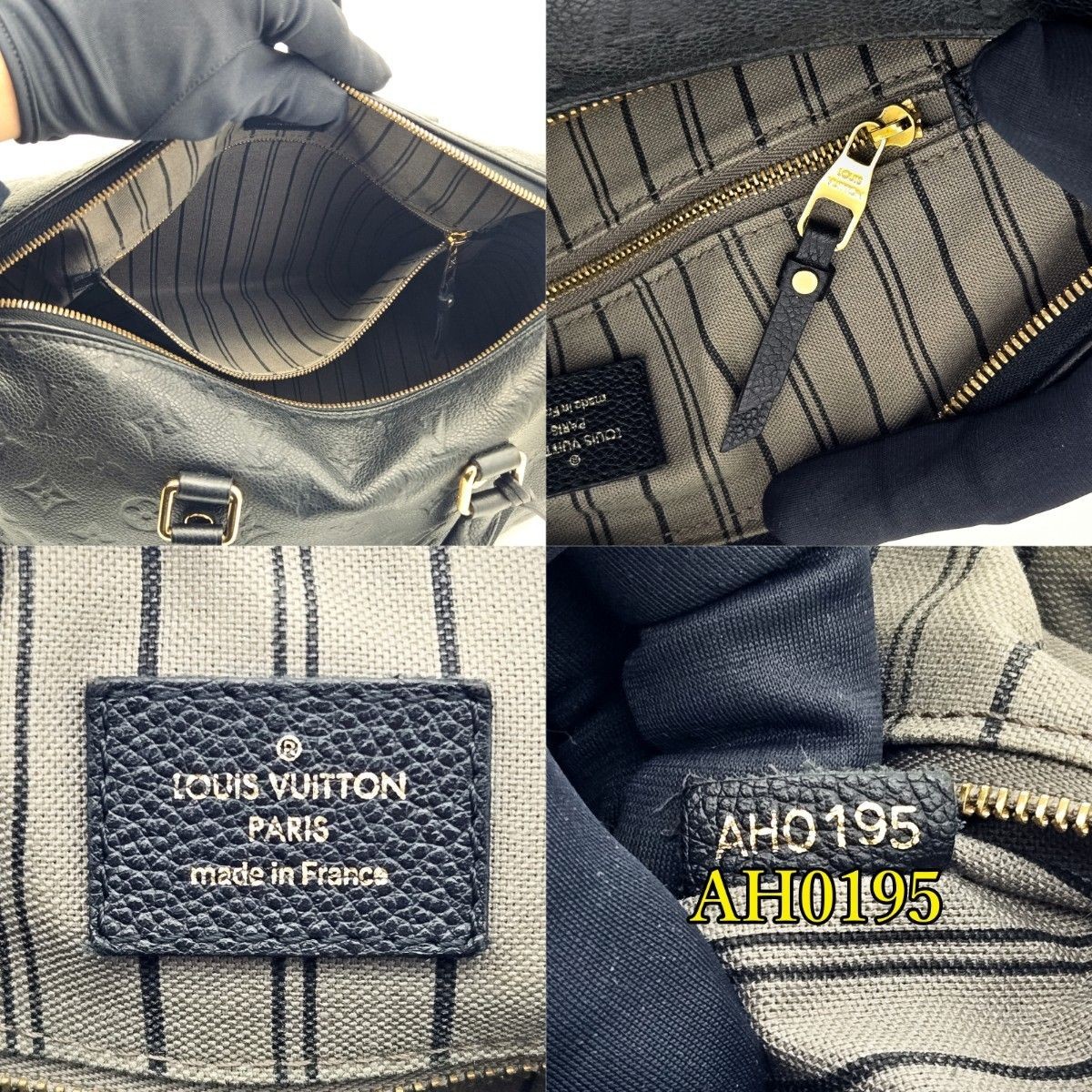 LOUIS VUITTON Bag: Empreinte Speedy Bandouliere 30 Black W30H21D17cm w/strap;