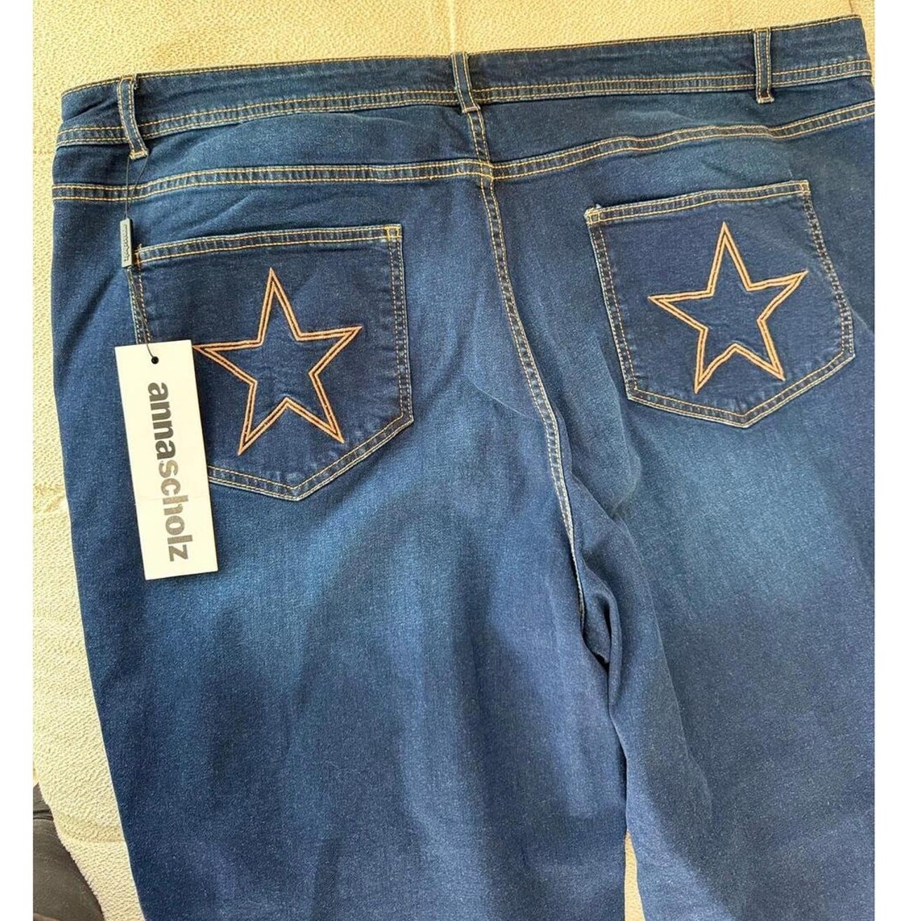 Anna Scholz Star Pocket Jeans Size 22 (NWT)