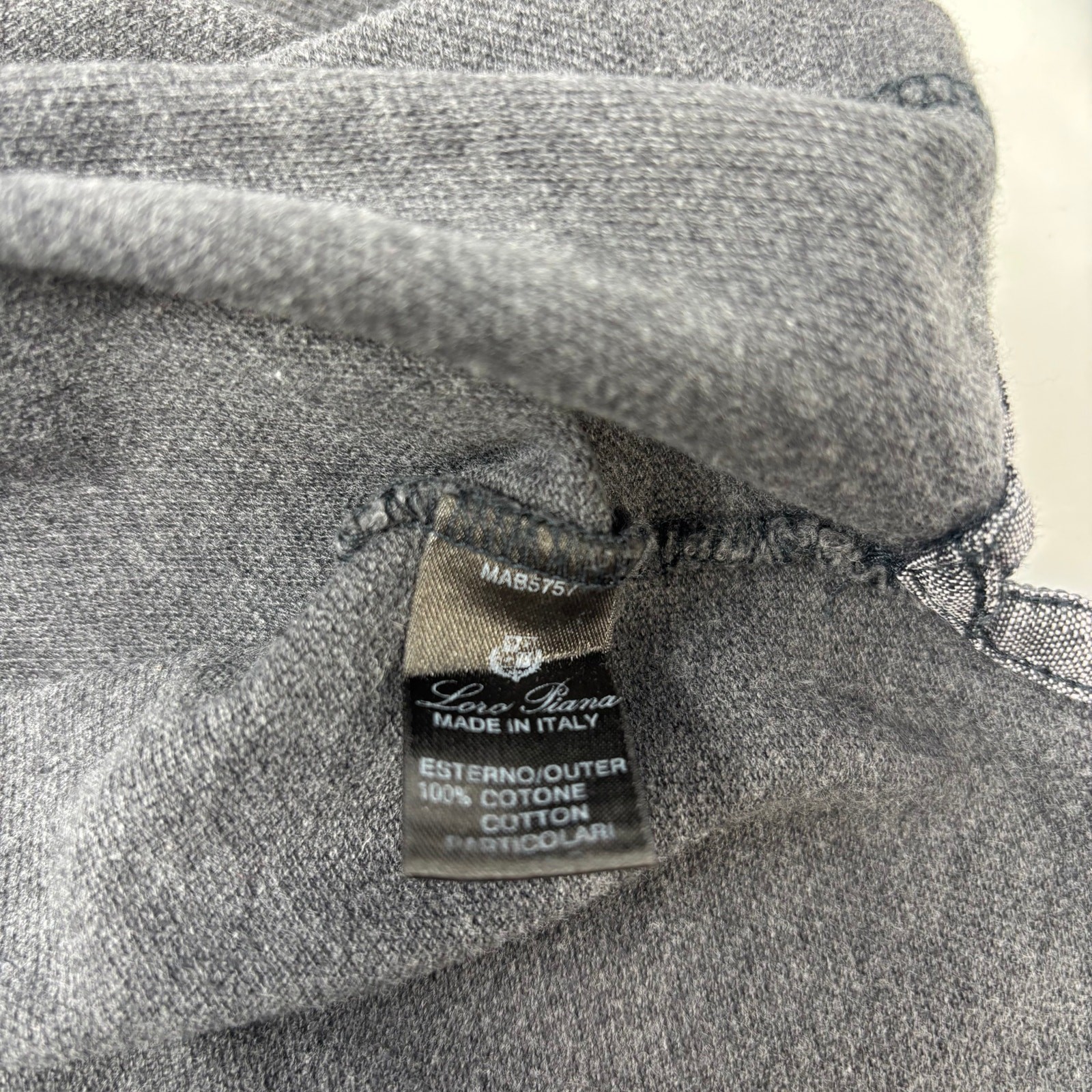 Loro Piana Mens XL Solid Gray Made in Italy Short Sleeve Polo Shirt