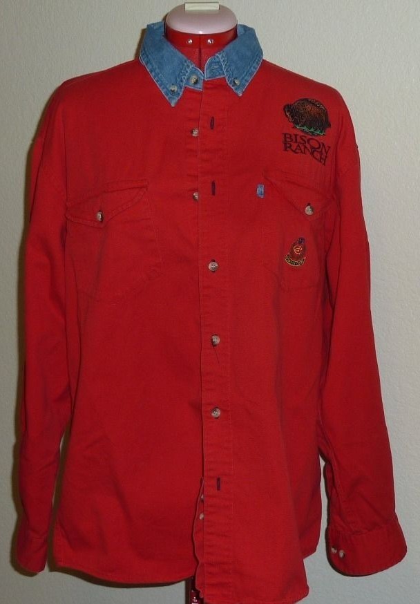 Bison Ranch Embroidered Cowboy Code Long Sleeve Shirt