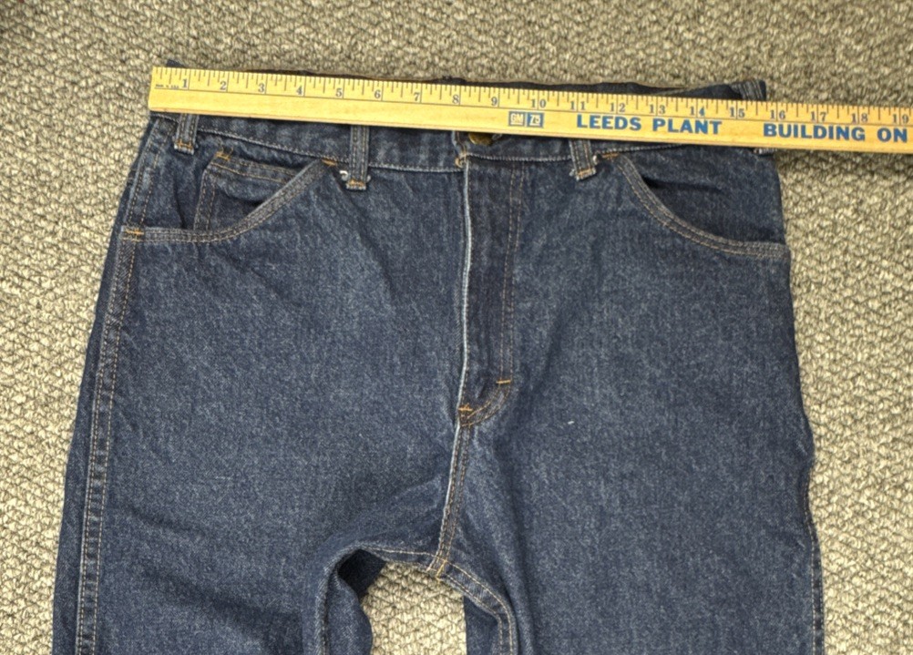 Saddle King Key Jeans Men’s 34×36 Vintage Raw Denim Blue Medium Wash