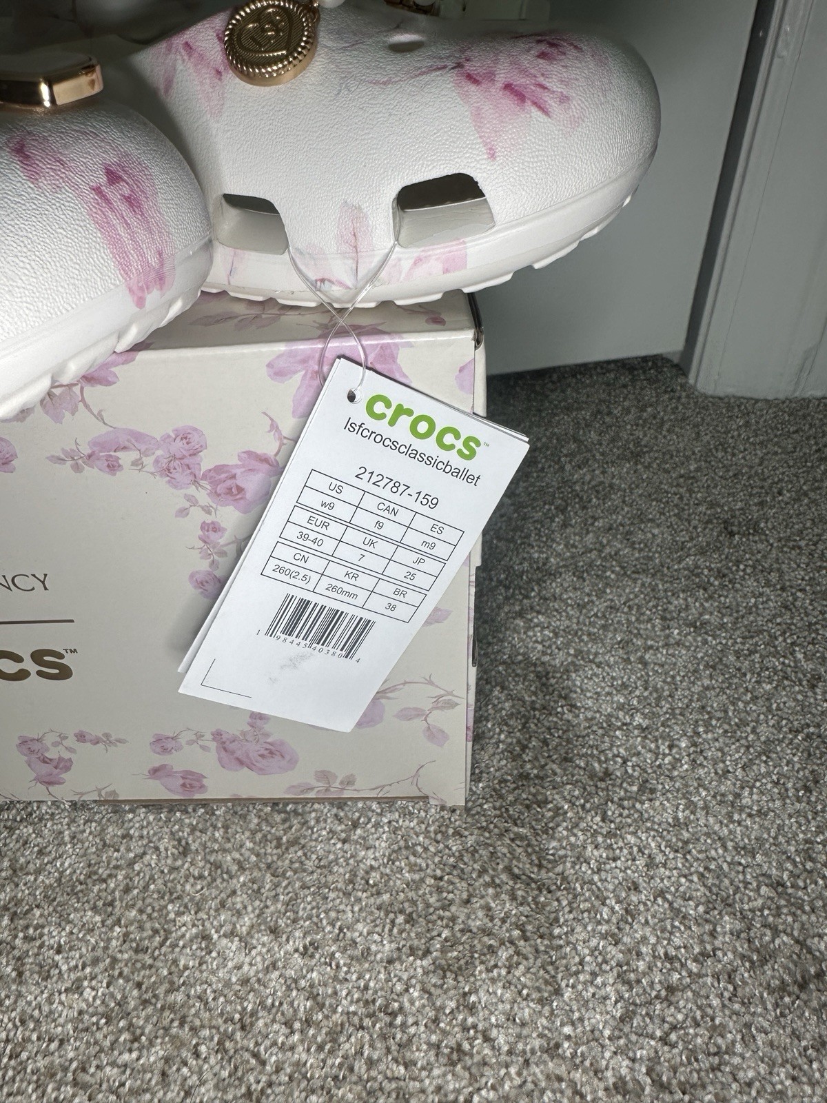 Crocs x LoveShackFancy Classic Ballet Clog Women’s Size 9 Oyster Floral NEW NIB