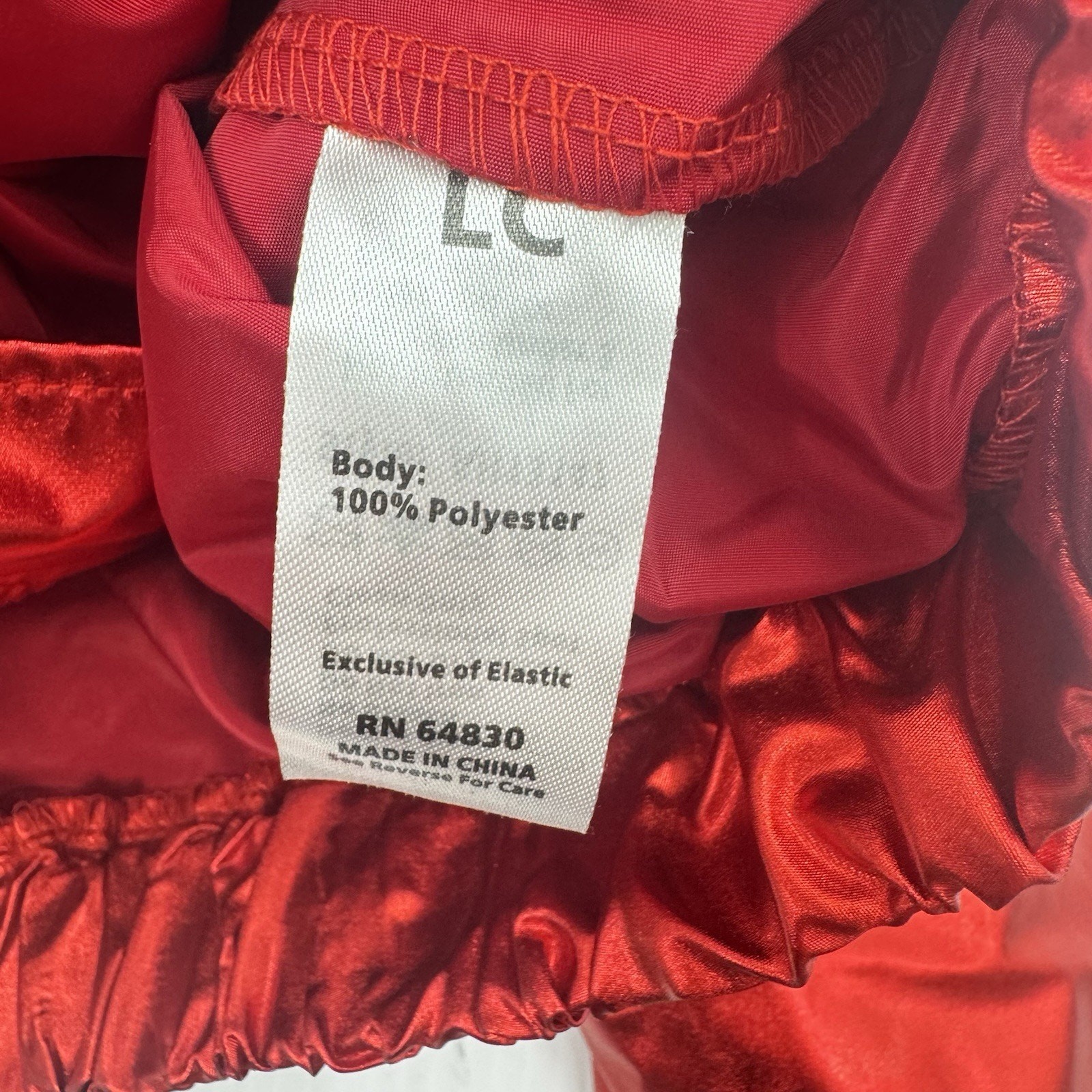 Metallic Red Cropped Jacket Windbreaker Hiphop Costume Top Childrens Size Large