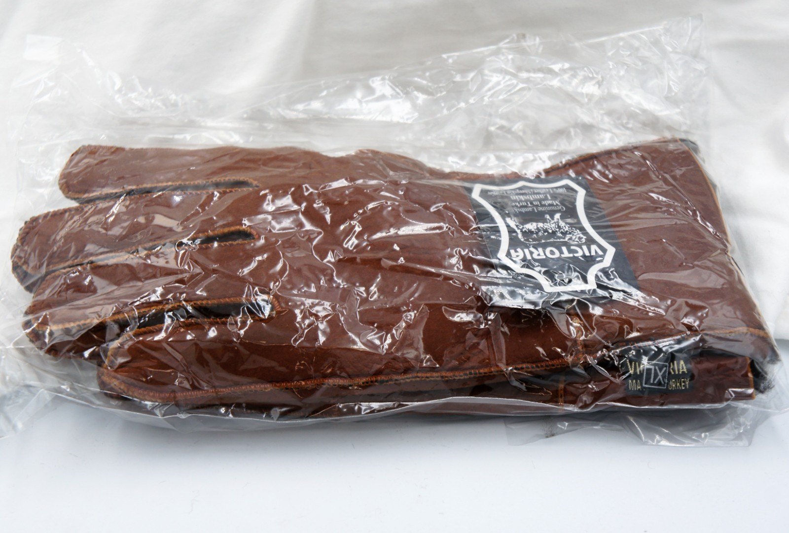 REAL GENUINE SHEEPSKIN SHEARLING LEATHER GLOVES UNISEX, COGNAC BROWN / ASH S-2XL