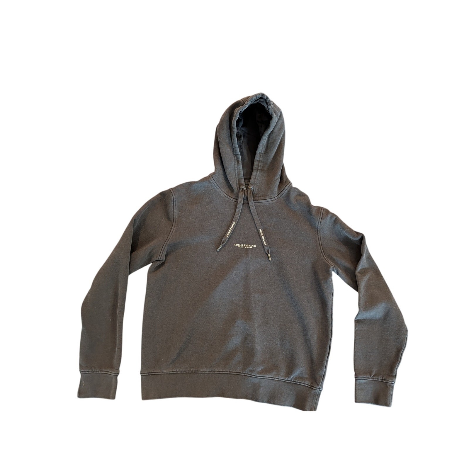 Armani Exchange A|X Hoodie Black Logo Pullover Sweatshirt Men’s Medium Designer