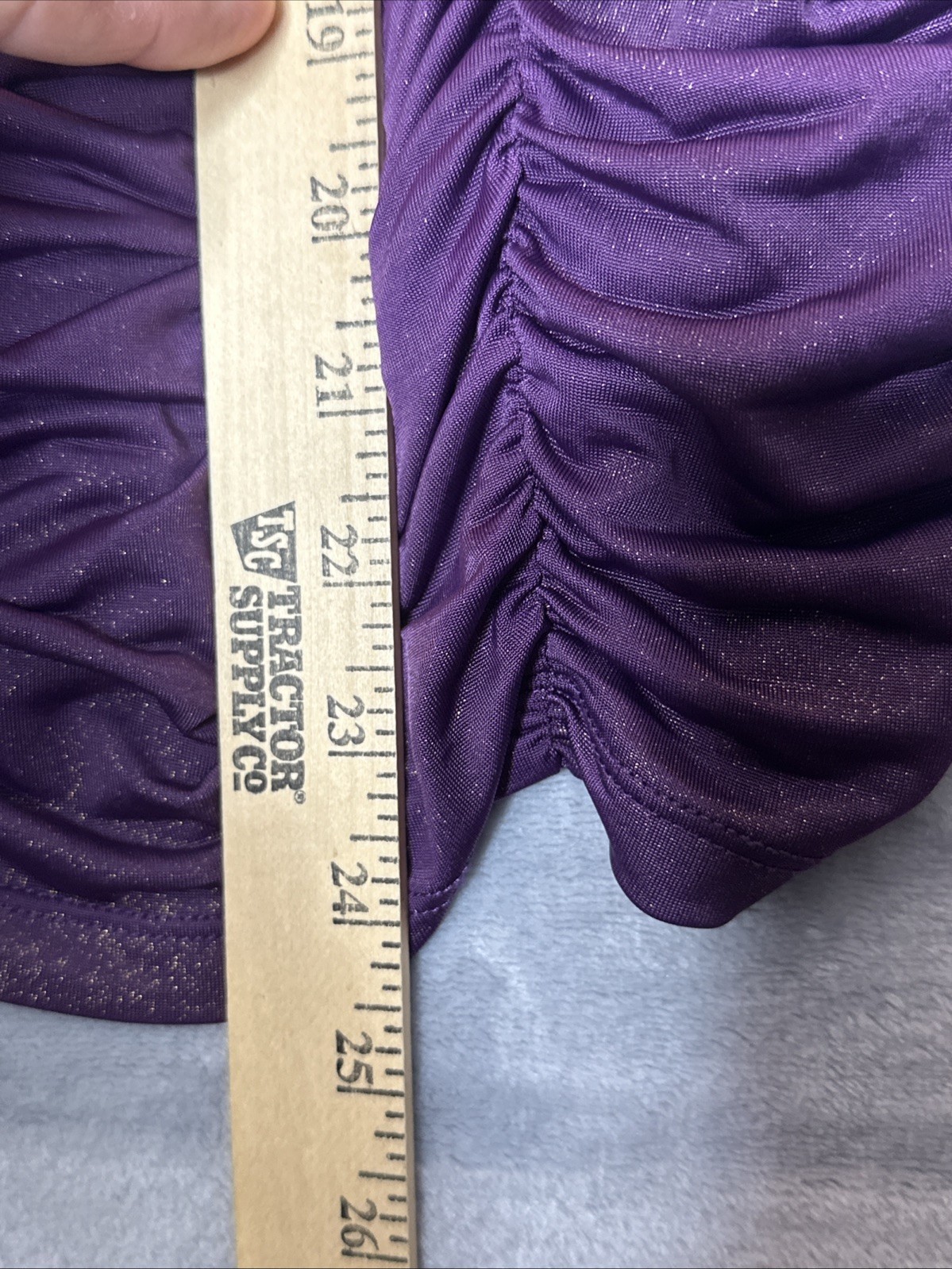 Bebe 2B Women’s XS Purple Spaghetti Straps Ruched Dress