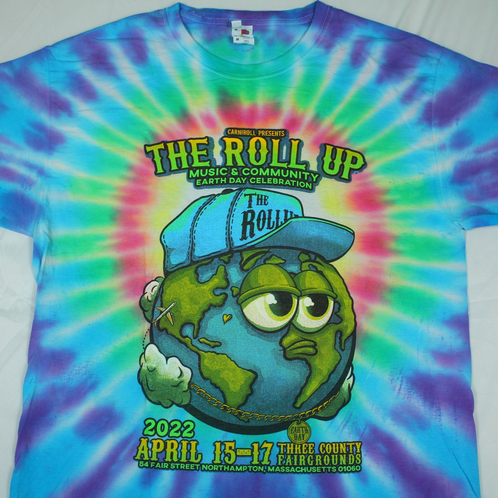 THE ROLL UP 2022 Northampton Wiz Khalifa Waka Flocka Tie Dye T-SHIRT Men’s S