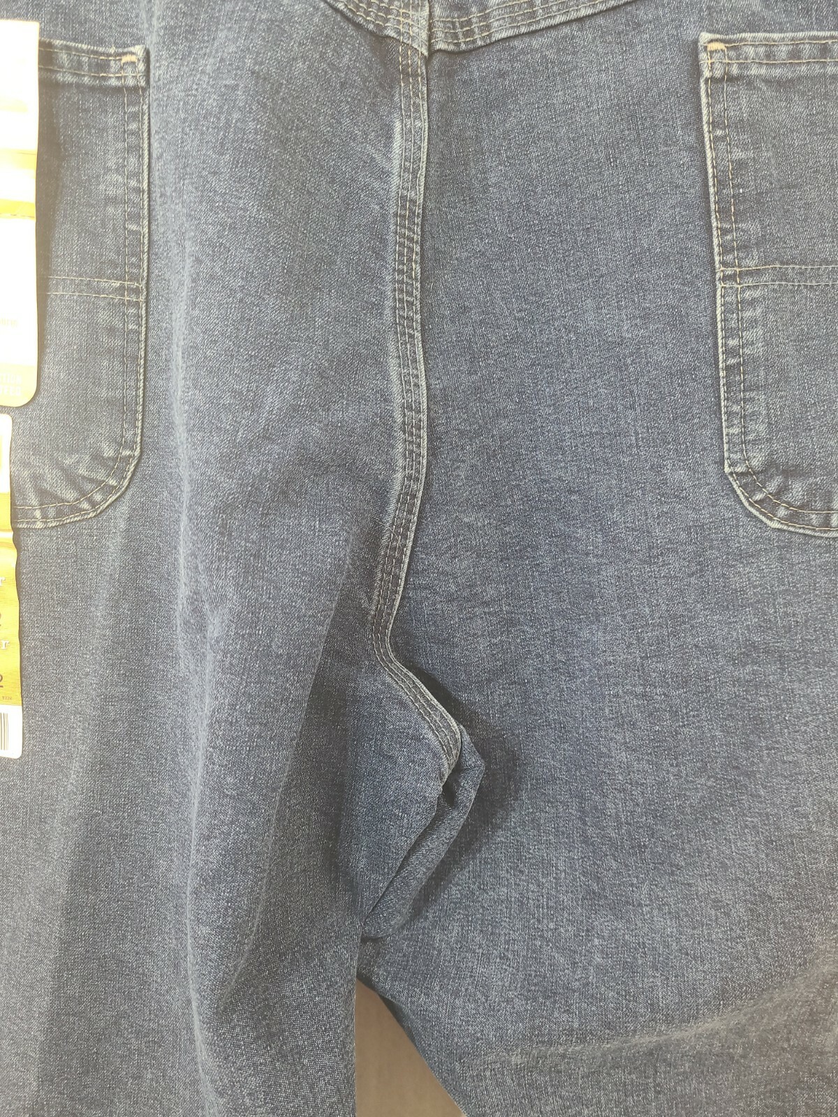 NEW Wrangler Mens 42 x 32 Relaxed Fit Carpenter Hammer Loop Denim Blue Jeans NWT