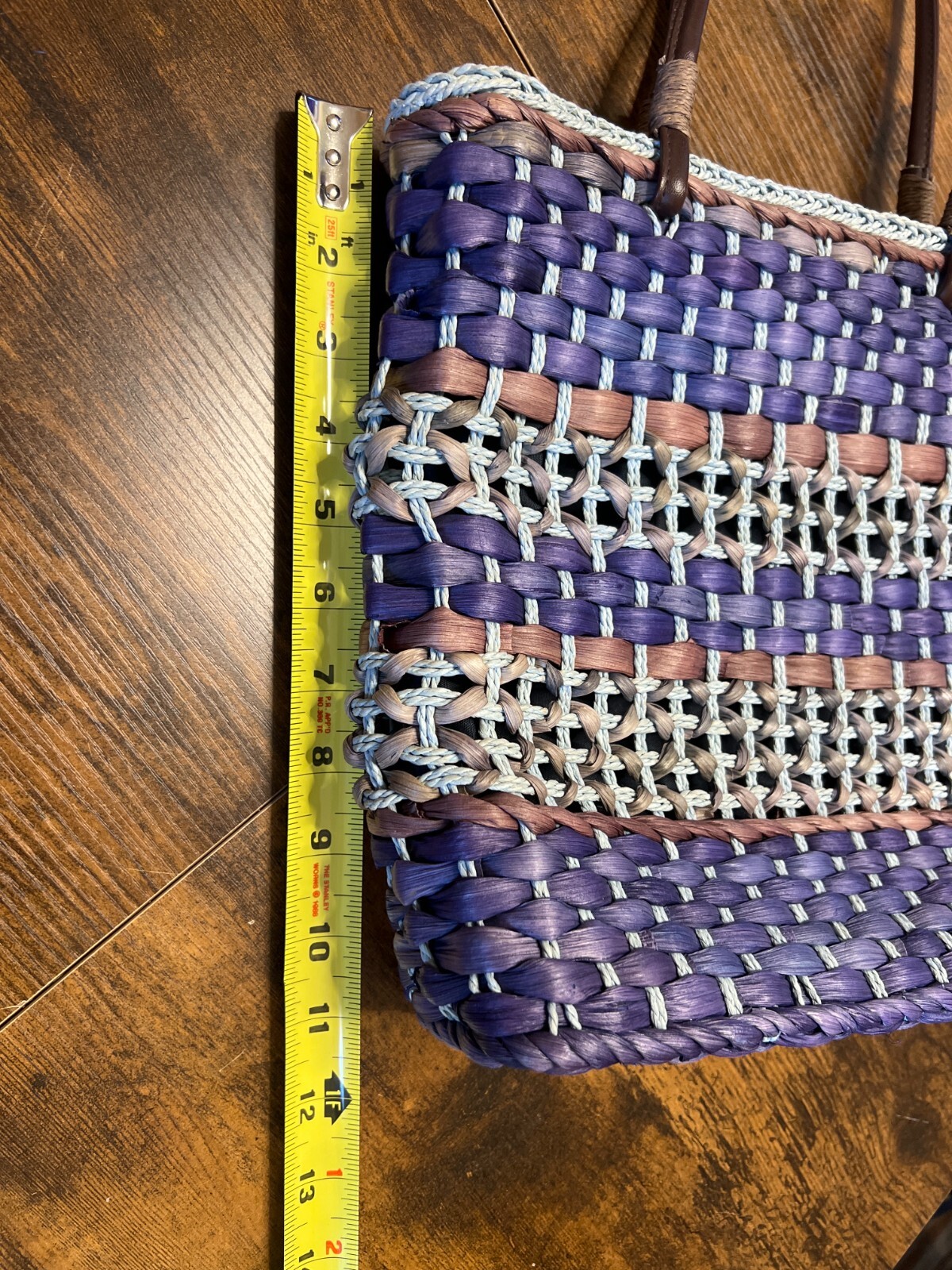 Hand Dyed Cornhusk Shoulder Bag, Fully Lined, Snap Closure. New Without Tags.