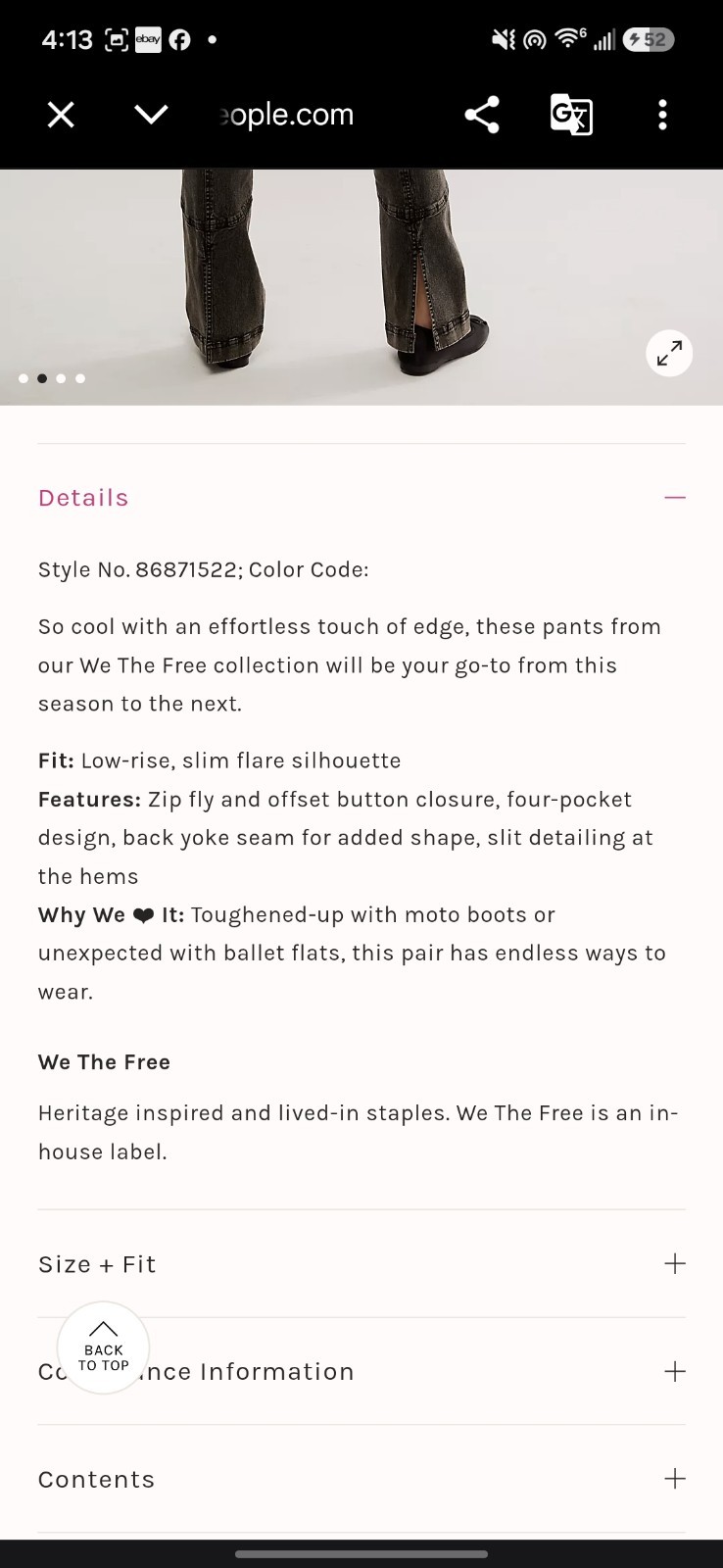 Free People We The Free Ash Moto Slit Flare Jeans Size 10 31×33