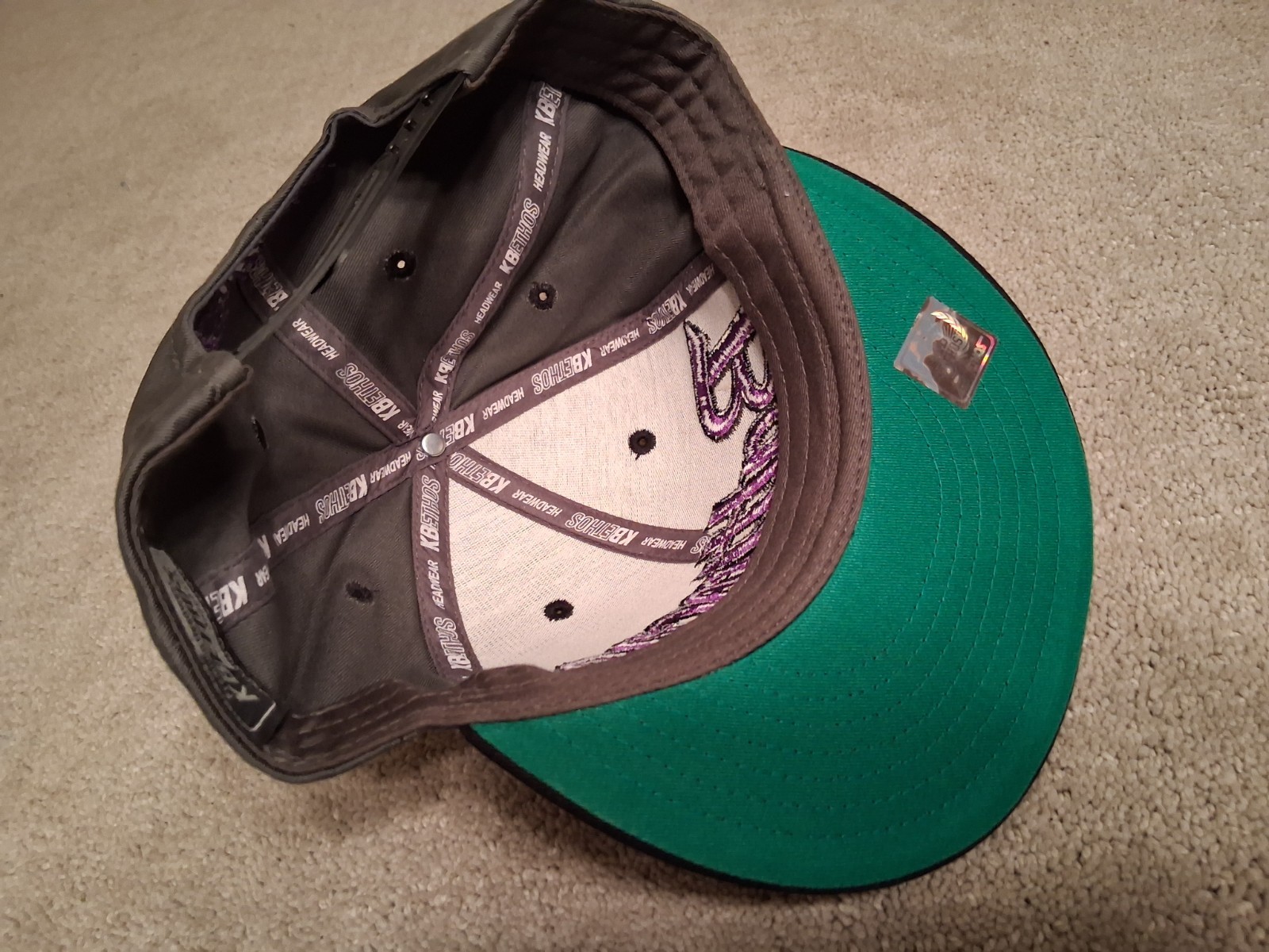 KBETHOS Premium Headwear Snapback Mens Hat “Baltimore” Gray Black Cotton