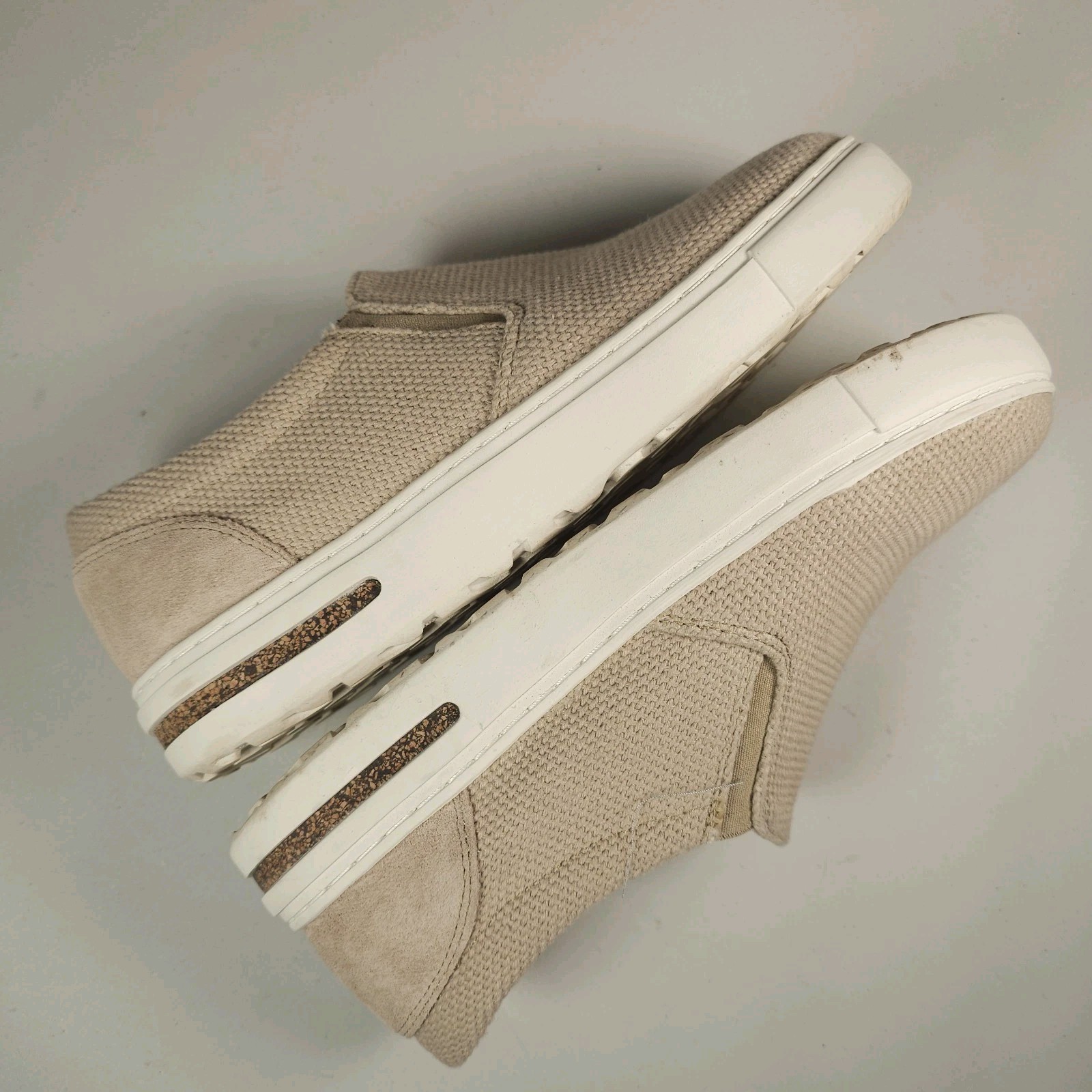 BIRKENSTOCK Oswego Canvas Suede Shoes Sandcastle Taupe Medium/Narrow Unisex 38