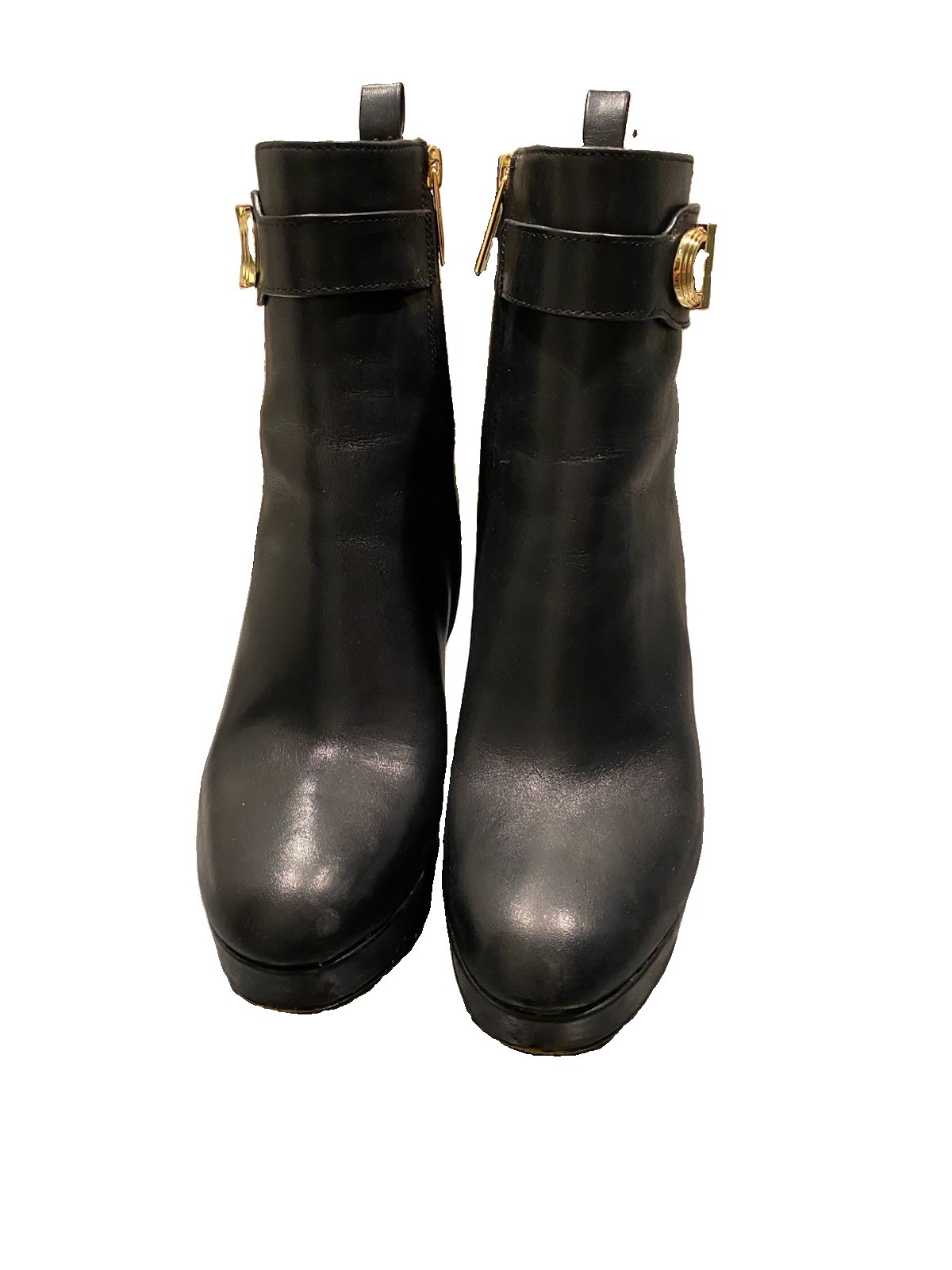 MICHAEL KORS $280 BLACK PARKER LEATHER PLATFORM BOOTS SZ 6 IN ORIGINAL BOX