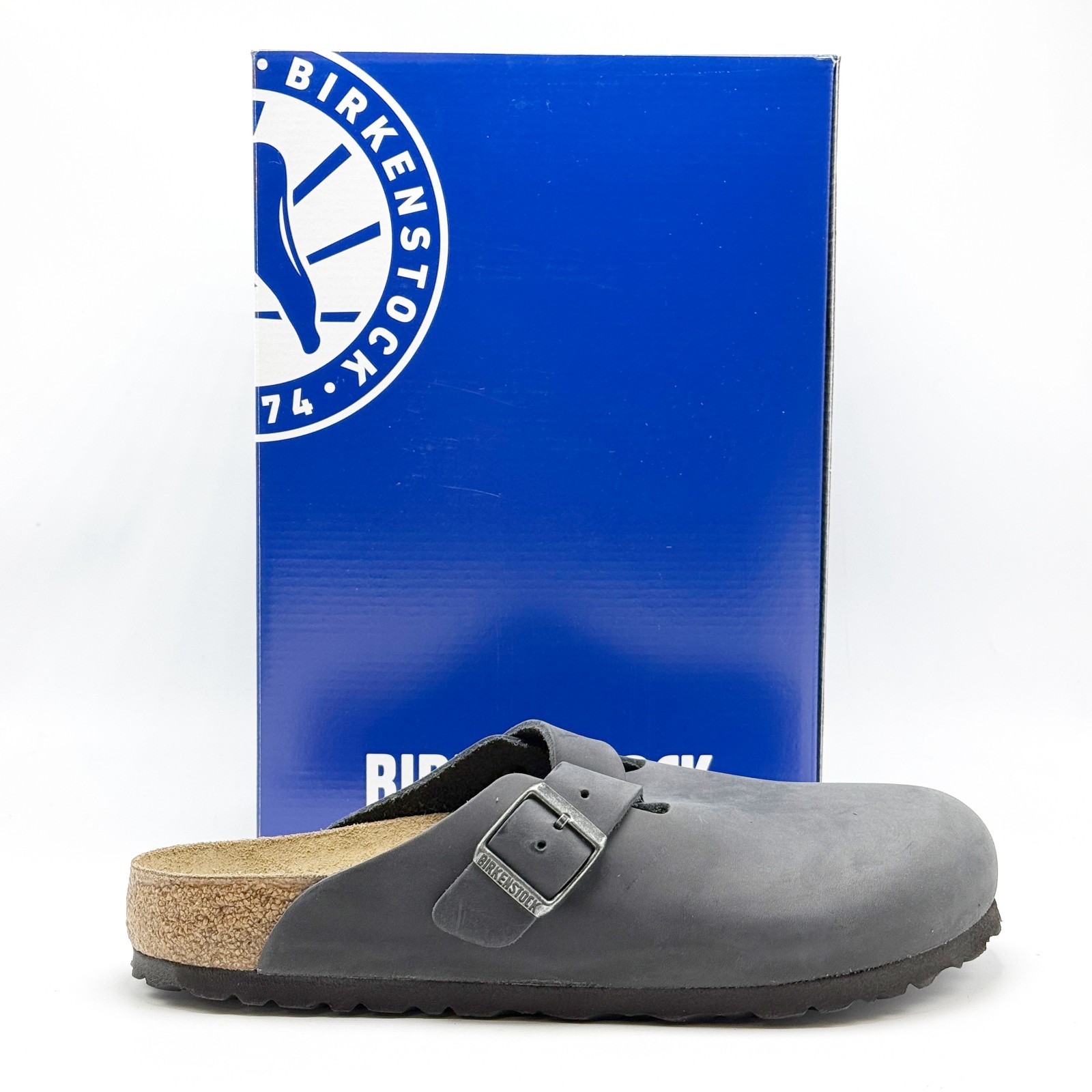 *NEW* Unisex BIRKENSTOCK Boston Oiled Leather Sandal BLACK (0059461 👍