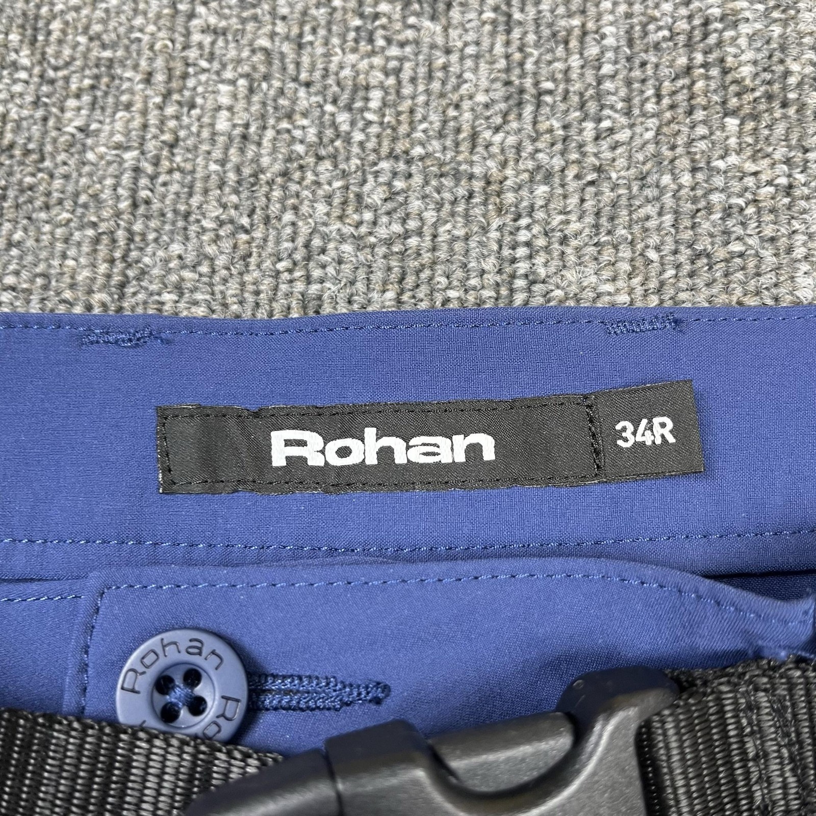 Rohan Trousers Mens W34 L31 Blue Stretch Bags Hiking Walking Travel UPF 40+