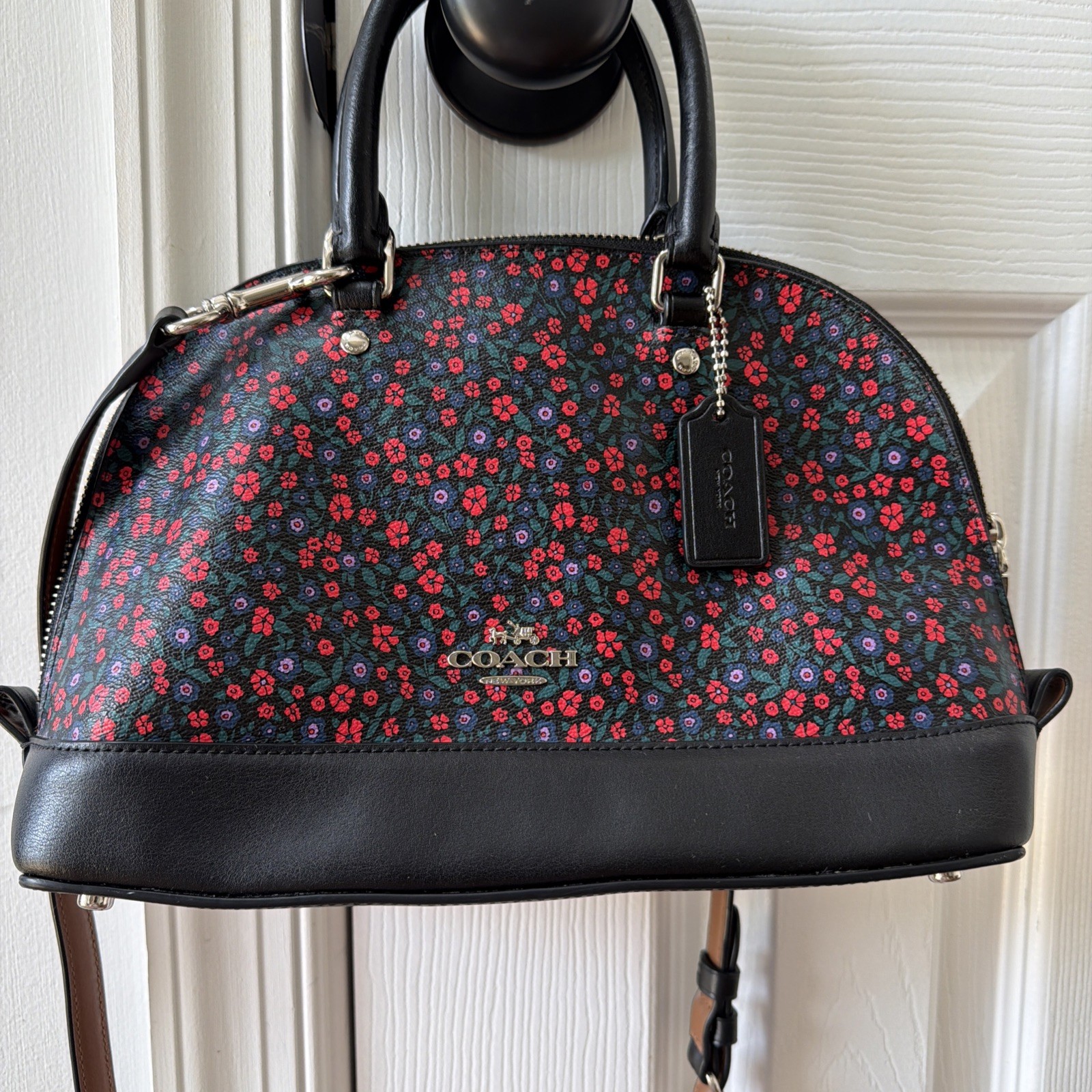 Coach Sierra Satchel in Ranch Micro Floral crossbody purse F59443