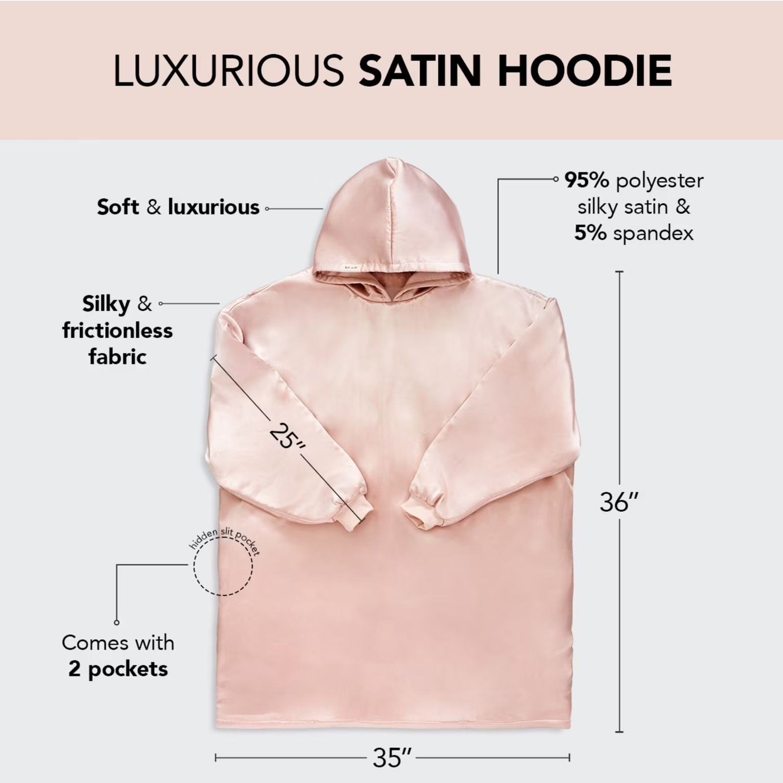 NWT Silky soft snuggie Glazey Kitsch Satin Hoodie
