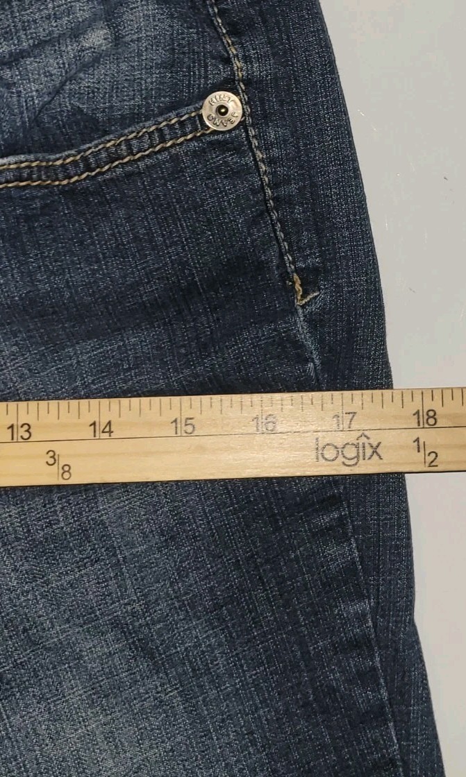 Hint Jeans Womens 9 Blue Bootcut Jeans Stretch Denim Medium Wash Casual
