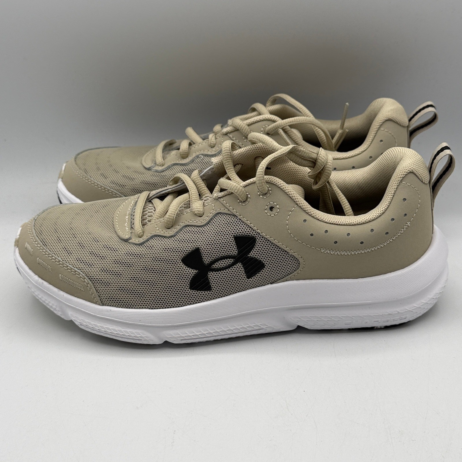 Under Armour Charged Assert 10 Mens 8.5 Brown Tan Running Shoes 3026175-289