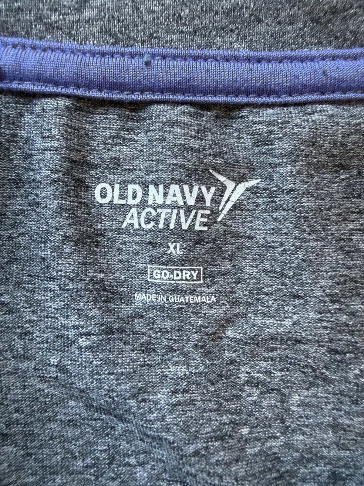 Old Navy Active Go-Dry Track & Field T-Shirt Men’s XL Gray
