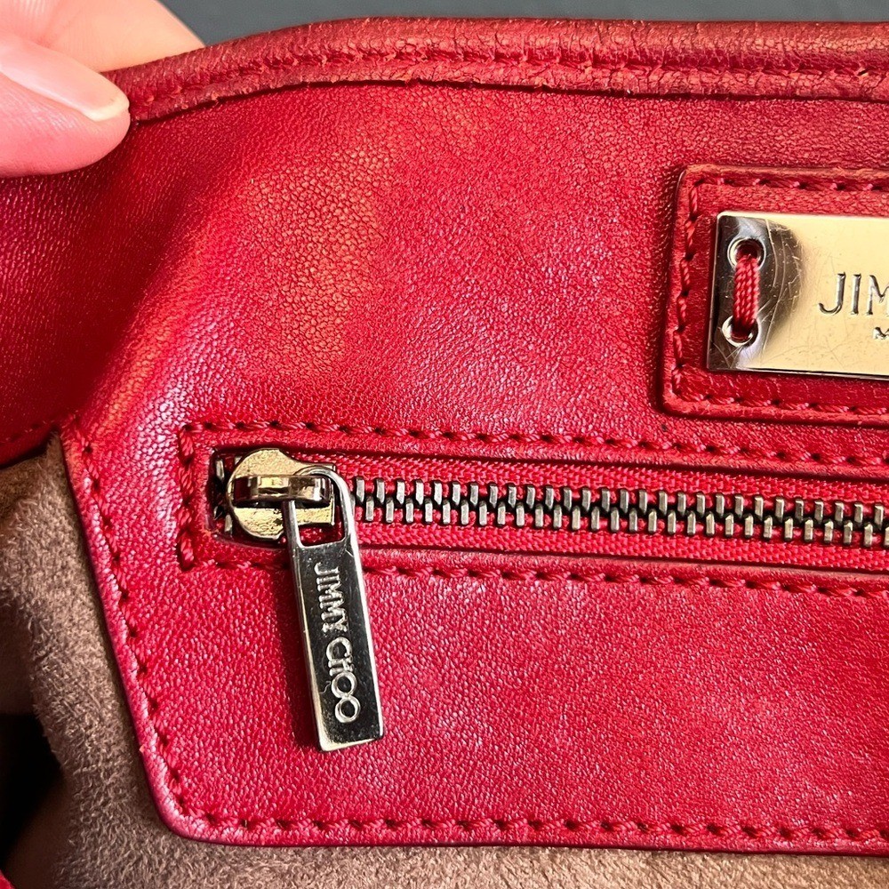 Jimmy Choo Small Sofia Red Leather Star Studded Handbag – EXCELLENT CONDITION