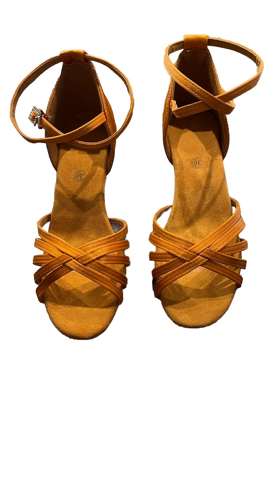 Ballroom/Latin Dance Shoes Professional Soft Open Toe Strappy Satin. 38/US 7 NEW