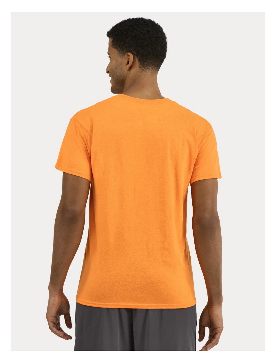 ATHLETIC WORKS Men’s S (34-36) Cotton Tee Short Sleeve • Blaze Orange