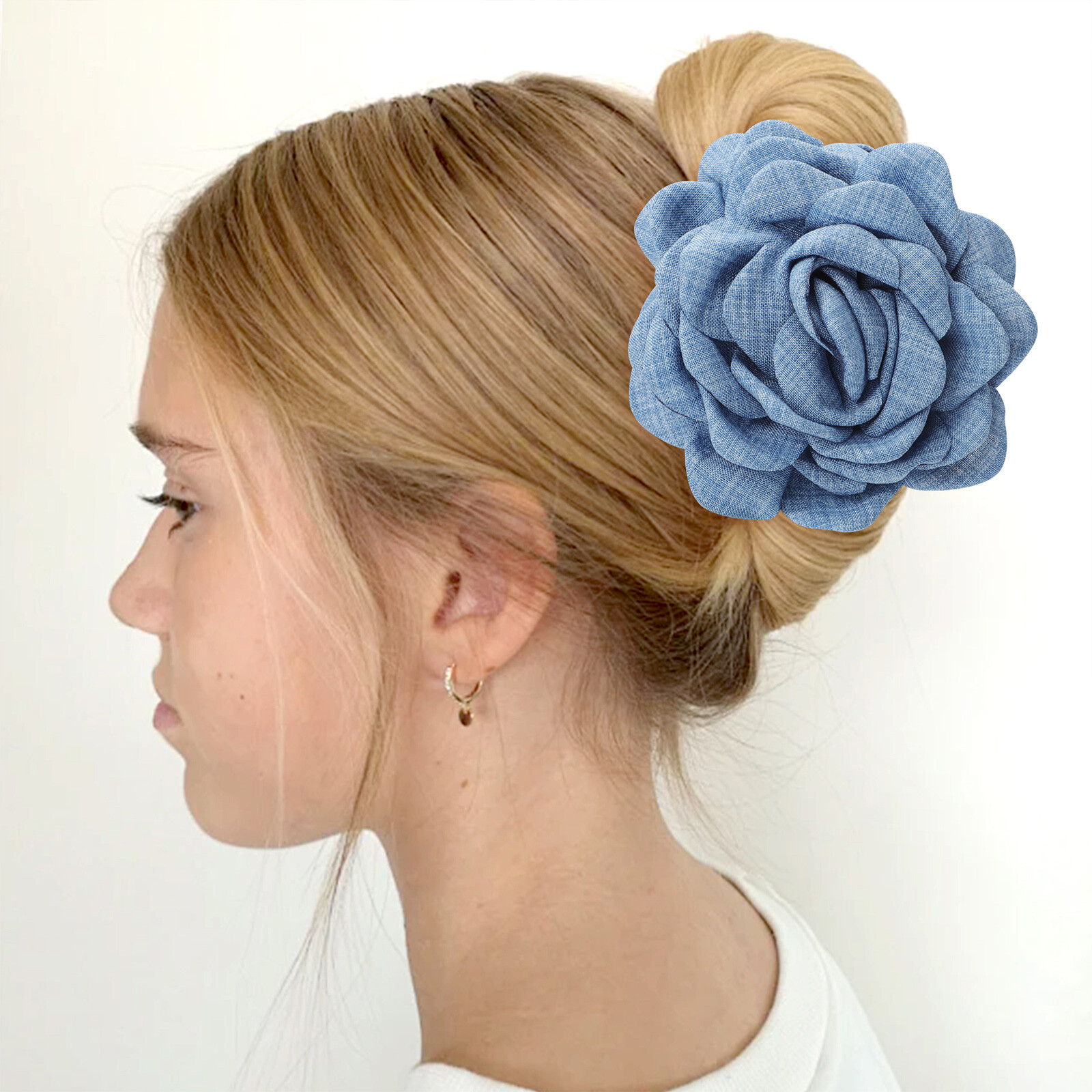 2Pcs Rose Flower Hair Claw Clips Nonslip Plastic Hair Pin for Thick Heavy Hair