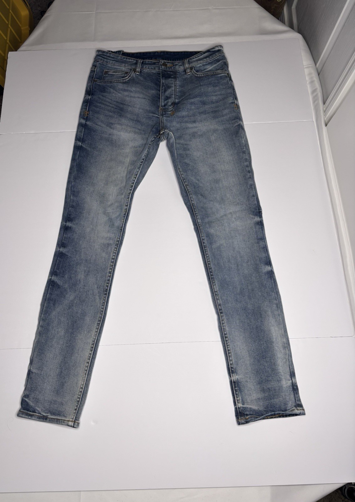 Ksubi Van Winkle Nightfall Jeans Mens 31 Blue Slim Fit Stretch Denim Button Fly