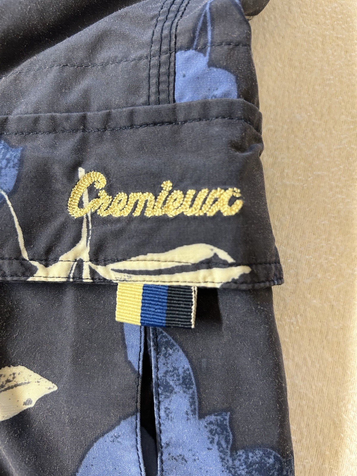 Daniel Cremieux Men’s Board Shorts Blue Floral Size 34 Drawstring Pockets