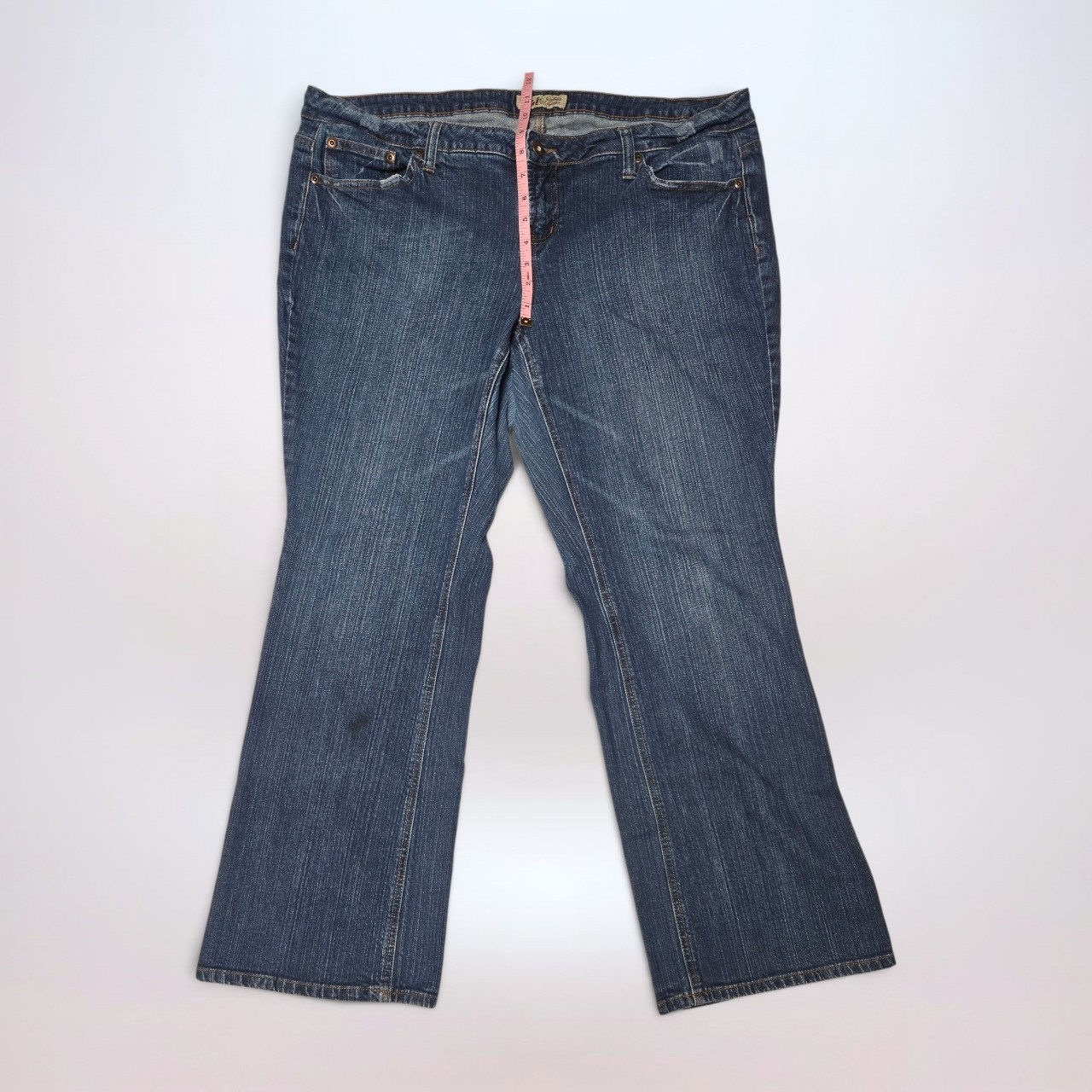 Vintage Y2K L.e.i. Sophia Hiphugger Bootcut Flared Dark Wash Blue Jeans Size 20
