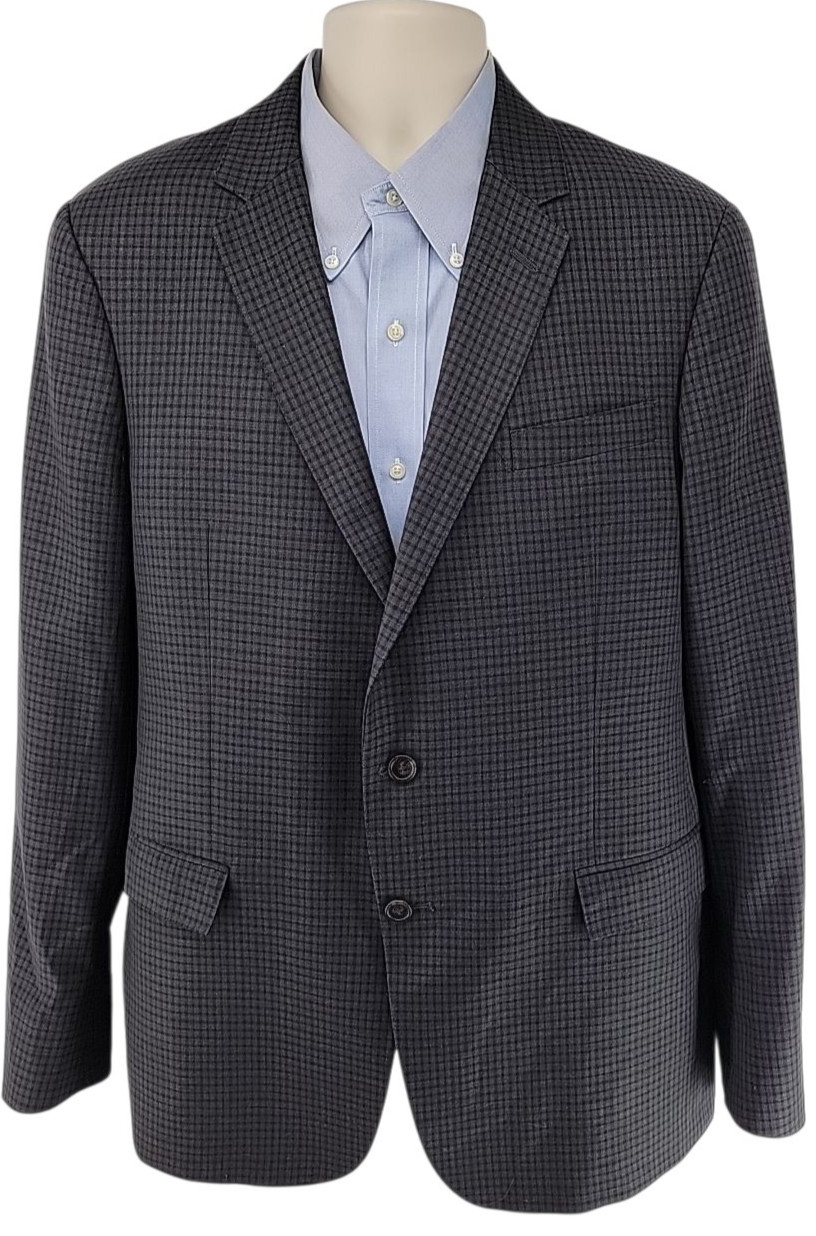 Todd Snyder Mayfair Fit Blazer 44L Wool Micro Check Made in USA Sport Coat Gray