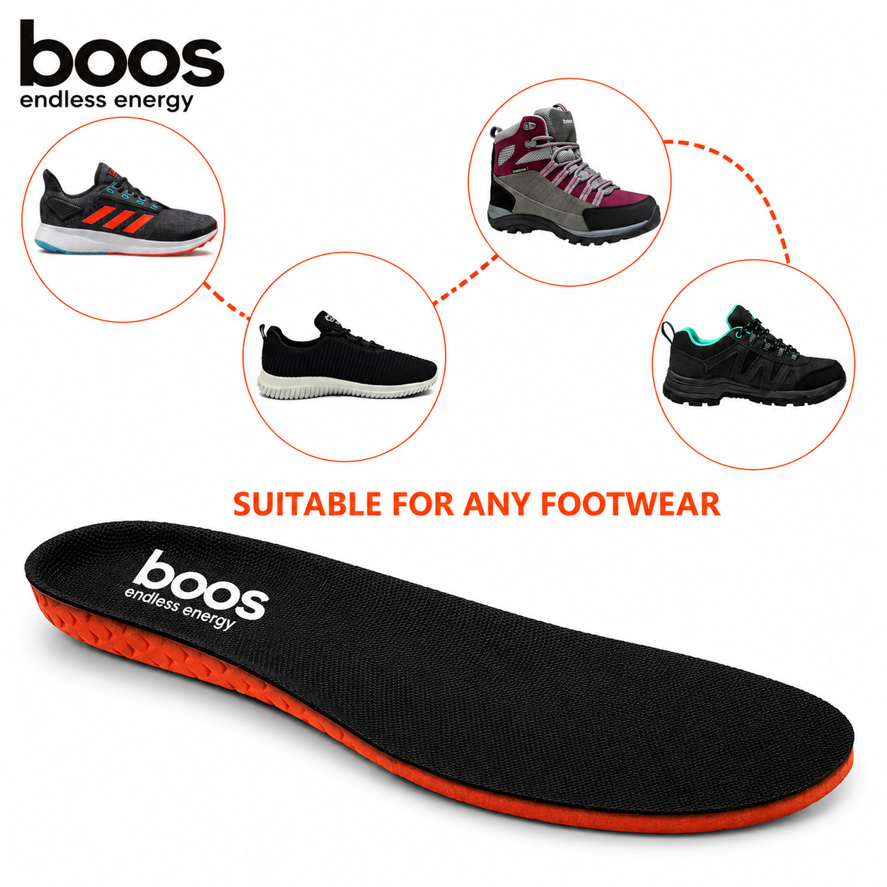 Arch Support Insoles for Men Gel Sport Shoe Inserts for Sneakers Work Boots