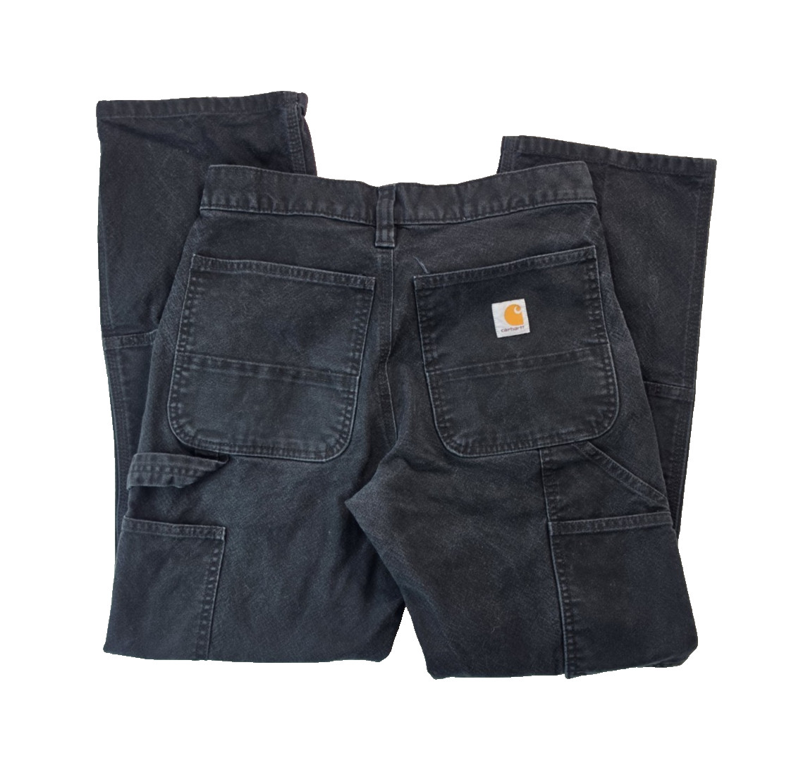 Carhartt Black Double Knee Relaxed Fit Pants Mens103334 BLK Size 30×30