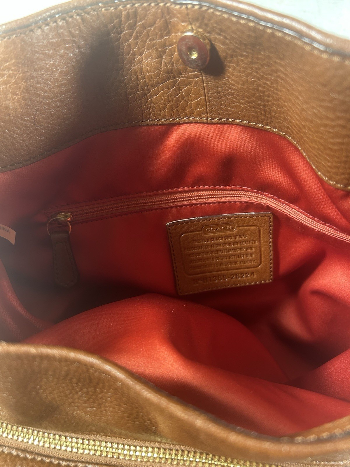 Coach Phoebe Madison Boho Leather Shoulder Bag Brown