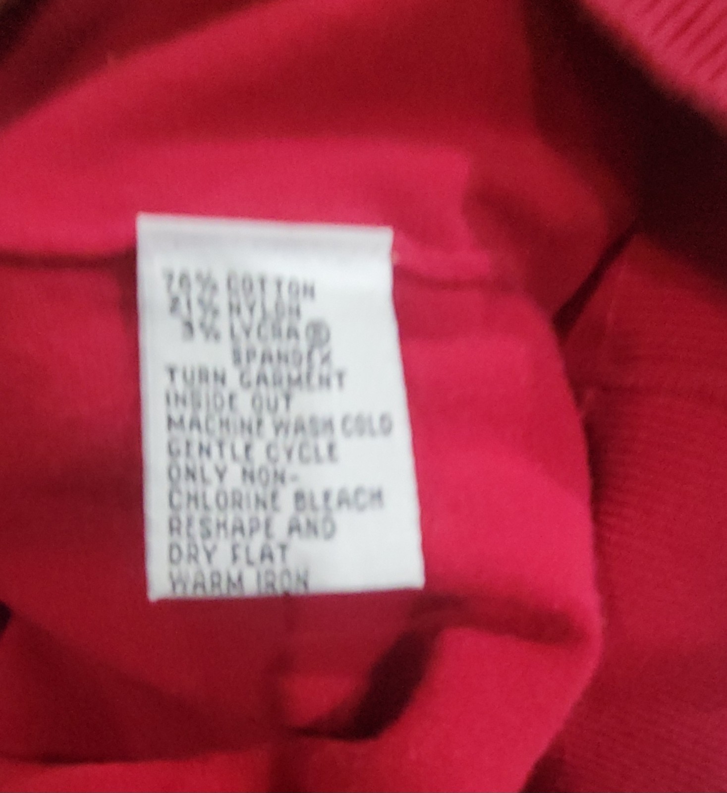 Talbots Red Cap Sleeve Pullover Cotton Blend Sweater Made In Hong Kong SZ M