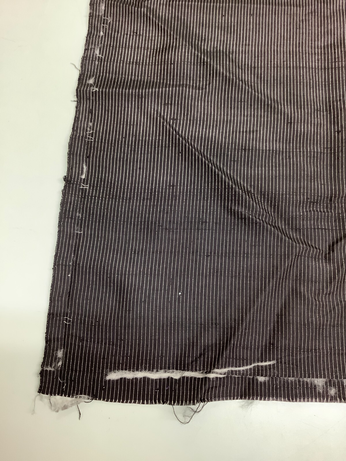 Japanese Vintage Kimono Fabric cloth Boro pure silk black scrub dirt 52.7×7.4in