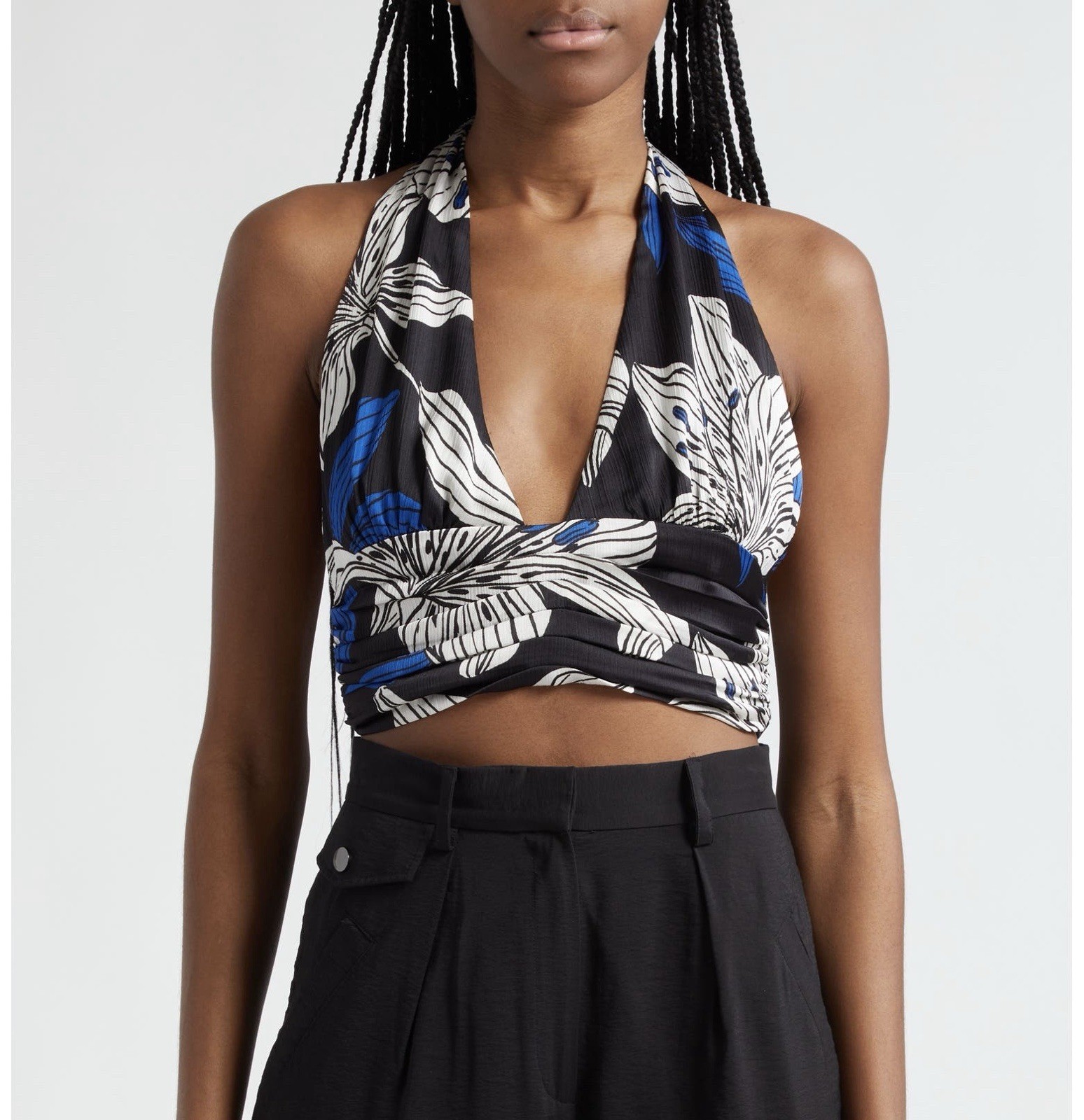 NWT Ramy Brook Milan Floral Halter Top Tank $295 Msrp