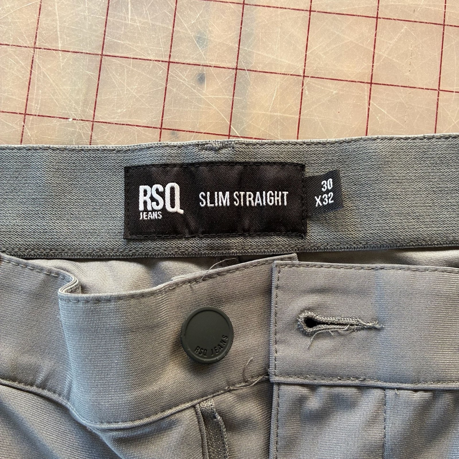 RSQ Jeans Slim Straight Tech Chino Pants Grey