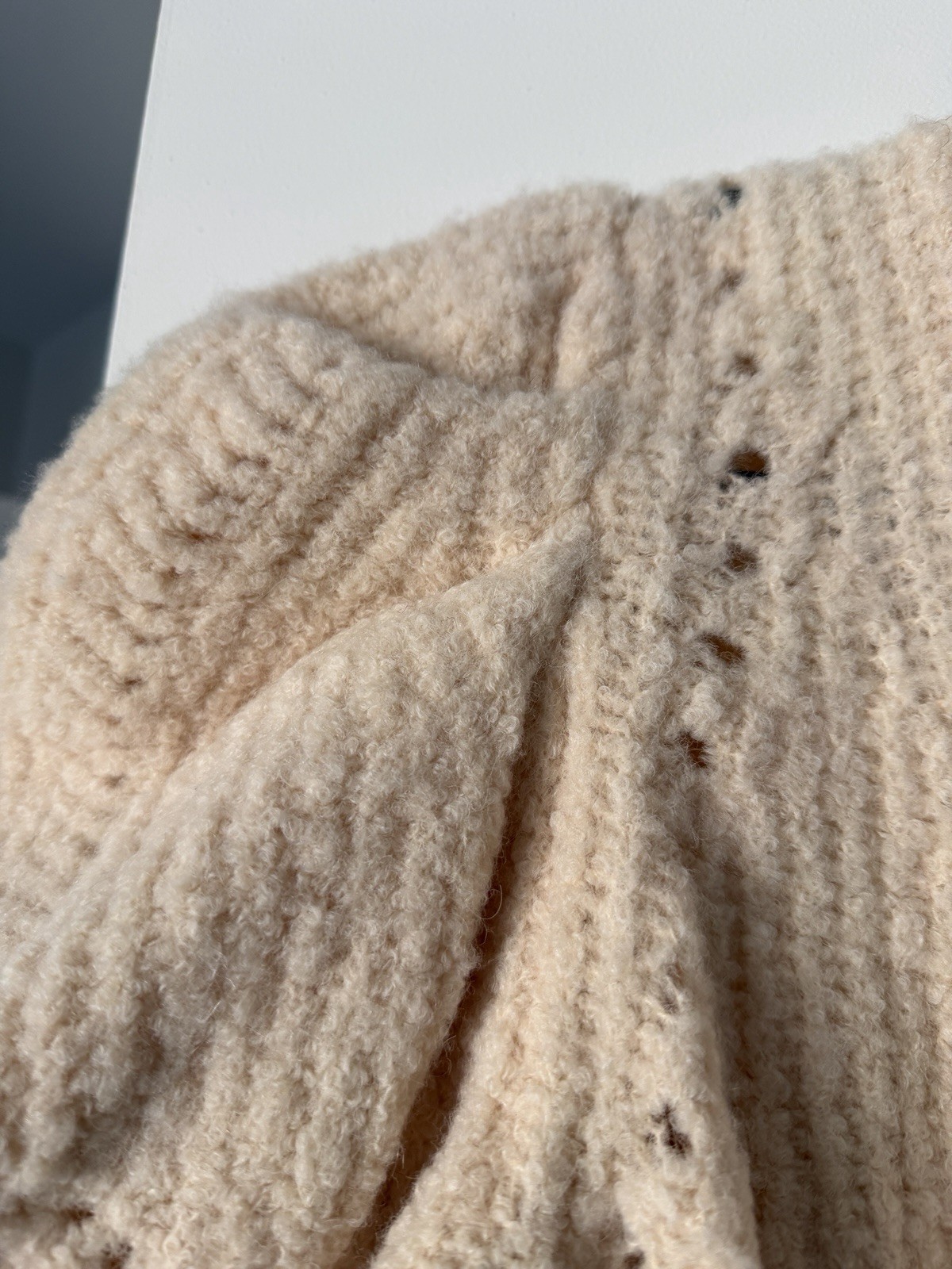 Ulla Johnson Cream Alpalca Blend Emmy Cardigan Sweater XL