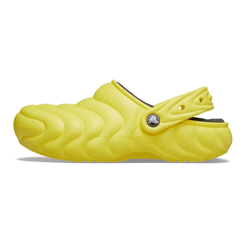 New CROCS Womens CLASSIC LINED OVERPUFF CLOG 210059-77J CYBER YELLOW US W 5-9