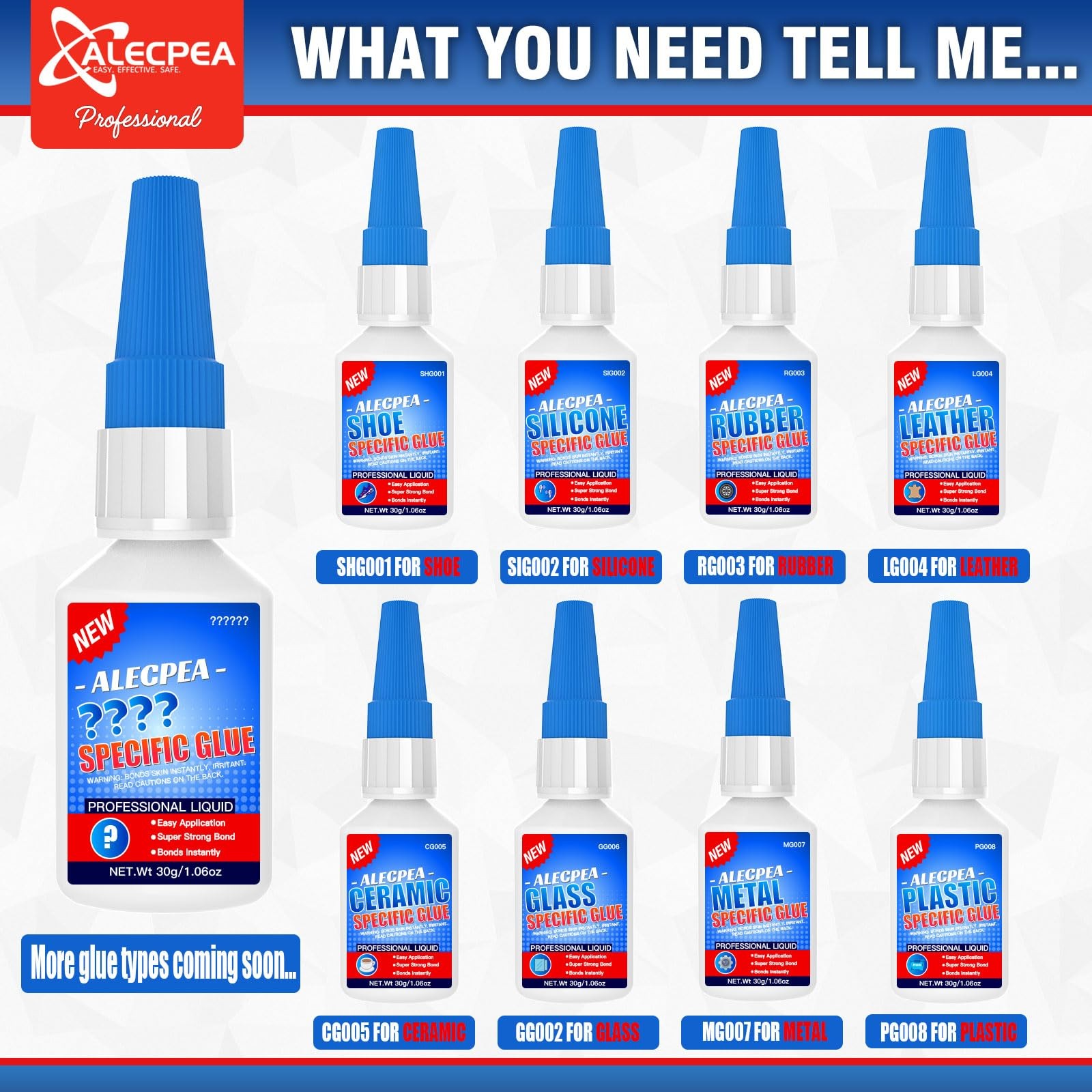 ALECPEA 30g Professional Silicone Glue – 30g/1Pack,