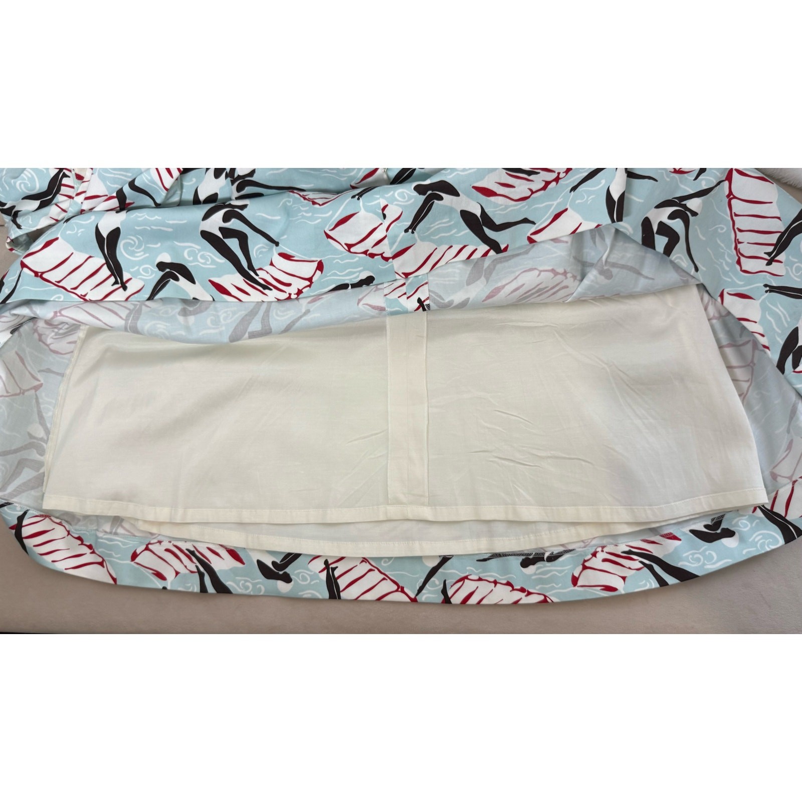 2014 Carolina Herrera Art Deco Archive Print Cotton A-Line Dress Sz 4