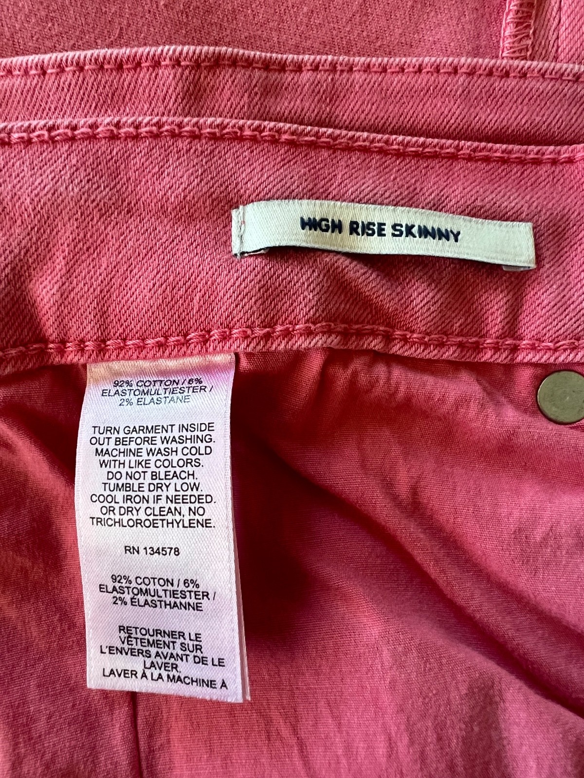 Vineyard Vines Jamie Jeans High-Rise Skinny Lobster Reef, Women Sz 10 (30W x 29L