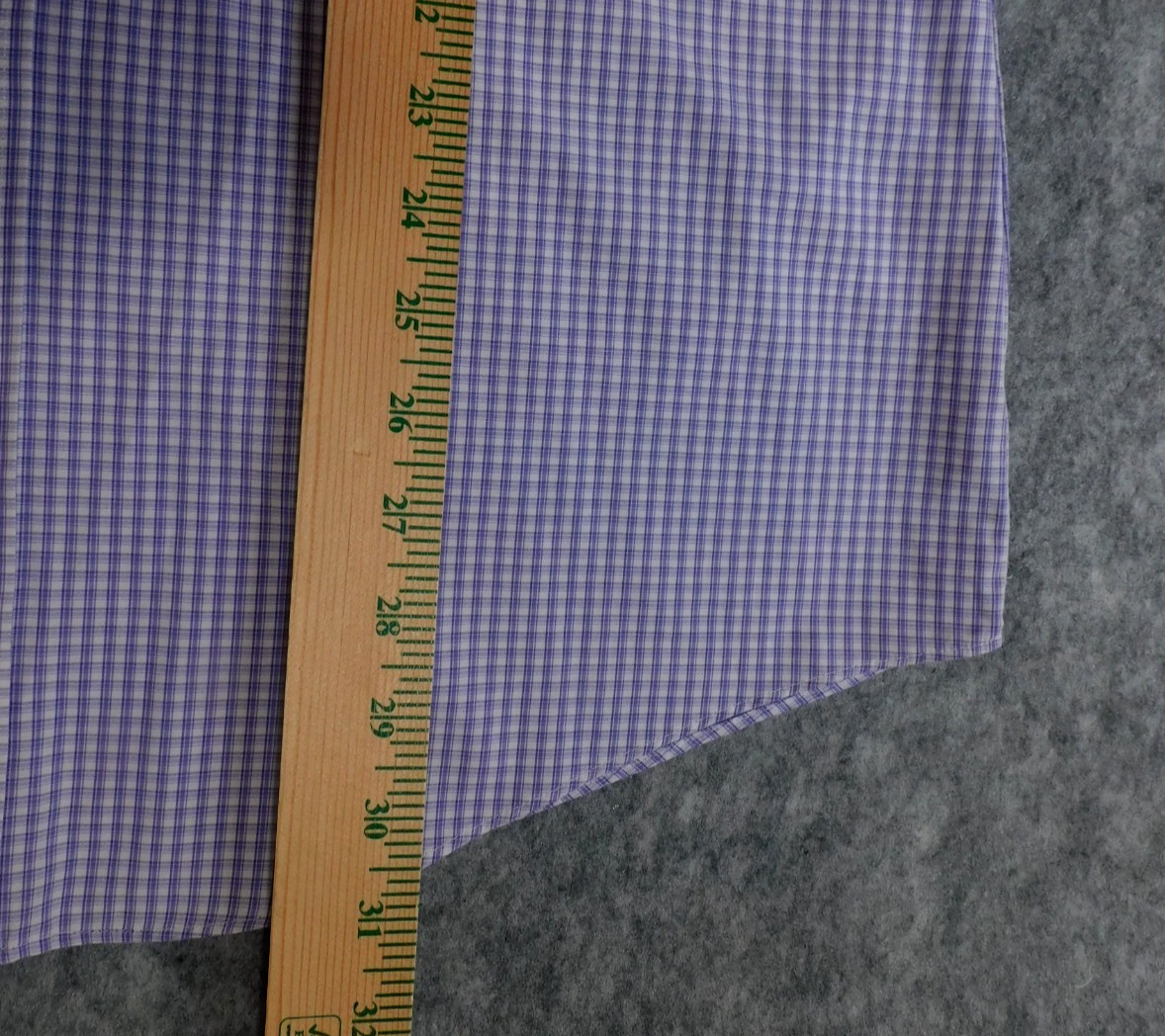 Brooks Brothers Regent Men’s Dress/Casual SS Shirt; Purple/White Checks – 15-1/2