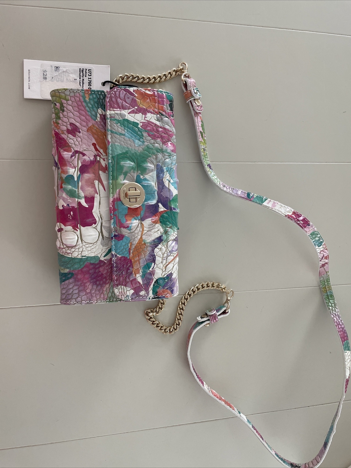 NWT BRAHMIN Polina Crossbody, melbourne leather, Daylily, $285