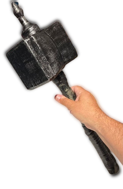 23″ MEDIEVAL WAR HEAD HAMMER Jumbo Thor Costume Weapon Prop Viking Battle Mallet